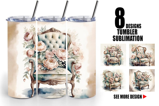 Tumbler Wrap Velvet Chair Sublimation artnoy 