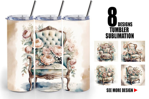 Tumbler Wrap Velvet Chair Sublimation artnoy 