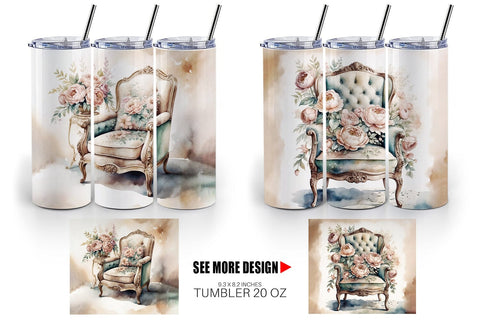 Tumbler Wrap Velvet Chair Sublimation artnoy 