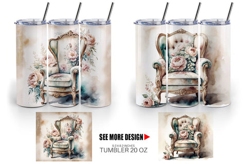 Tumbler Wrap Velvet Chair Sublimation artnoy 