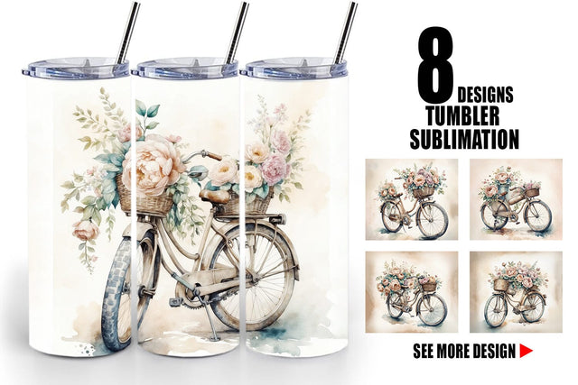 Tumbler Wrap Vintage Bike Sublimation artnoy 