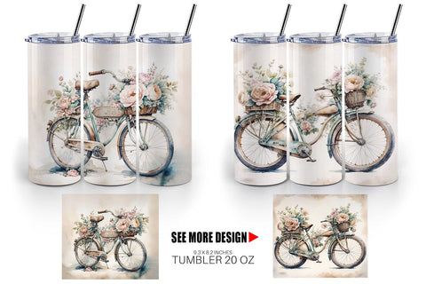 Tumbler Wrap Vintage Bike Sublimation artnoy 