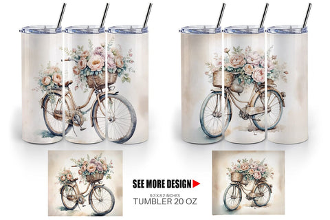 Tumbler Wrap Vintage Bike Sublimation artnoy 