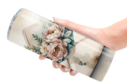 Tumbler Wrap Vintage Envelope Sublimation artnoy 