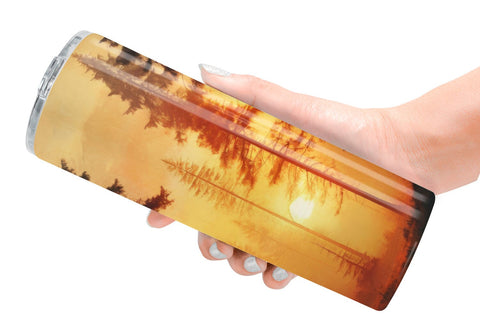 Tumbler Wrap Vintage Forest Sunset Sublimation artnoy 