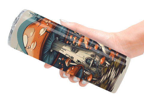 Tumbler Wrap Vintage Mushroom Forest Sublimation artnoy 