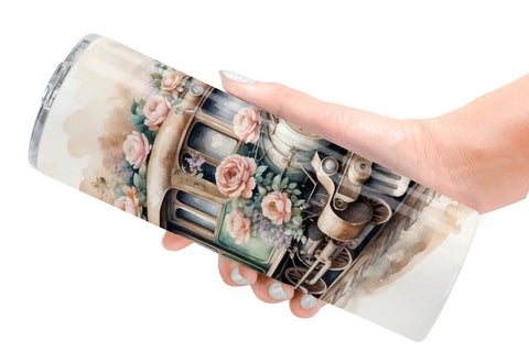 Tumbler Wrap Vintage Train Sublimation artnoy 