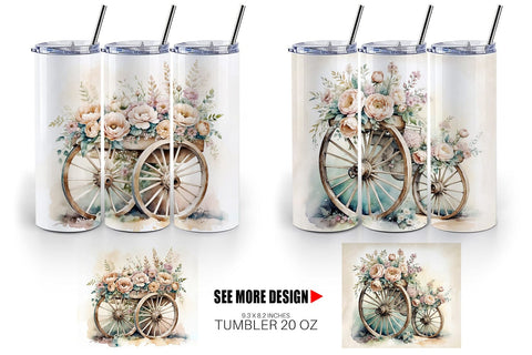 Tumbler Wrap Wagon Wheels Sublimation artnoy 