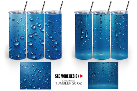Tumbler Wrap Water Droplet Sublimation artnoy 