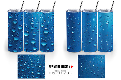 Tumbler Wrap Water Droplet Sublimation artnoy 