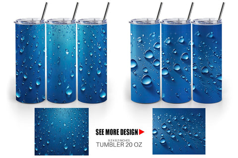 Tumbler Wrap Water Droplet Sublimation artnoy 