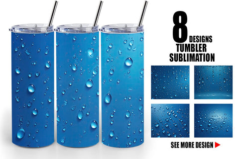 Tumbler Wrap Water Droplet Sublimation artnoy 