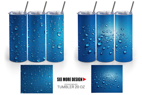 Tumbler Wrap Water Droplet Sublimation artnoy 