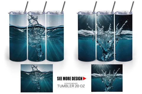 Tumbler Wrap Water Splash Sublimation artnoy 