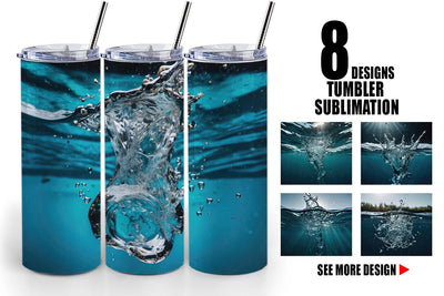 Tumbler Wrap Water Splash Sublimation artnoy 
