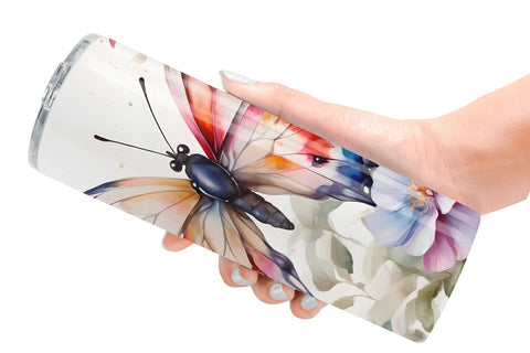 Tumbler Wrap Watercolor Butterfly Sublimation artnoy 