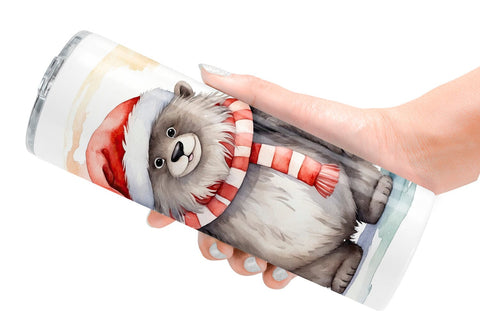 Tumbler Wrap Watercolor Christmas Yeti Sublimation artnoy 