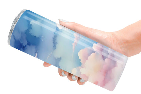 Tumbler Wrap Watercolor Cloudy Sky Sublimation artnoy 