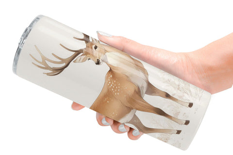 Tumbler Wrap Watercolor Deer Sublimation artnoy 