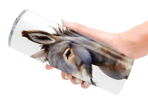 Tumbler Wrap Watercolor Donkey Easter Sublimation artnoy 