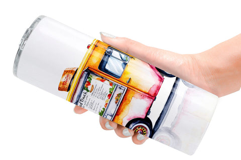 Tumbler Wrap Watercolor Food Truck Sublimation artnoy 
