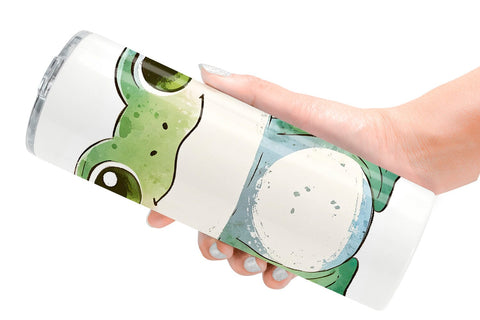 Tumbler Wrap Watercolor Frog Sublimation artnoy 