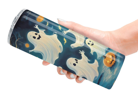 Tumbler Wrap Watercolor Ghosts Sublimation artnoy 