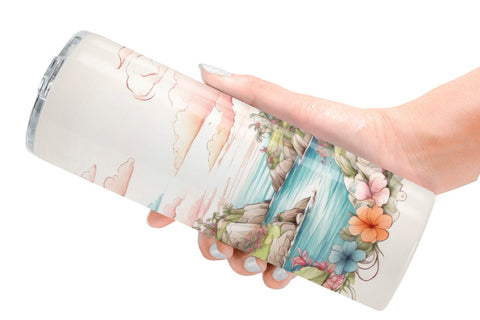 Tumbler Wrap Watercolor Paradise Sublimation artnoy 