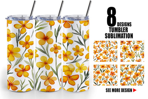 Tumbler Wrap Watercolor Phlox Petals Sublimation artnoy 