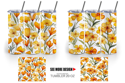 Tumbler Wrap Watercolor Phlox Petals Sublimation artnoy 