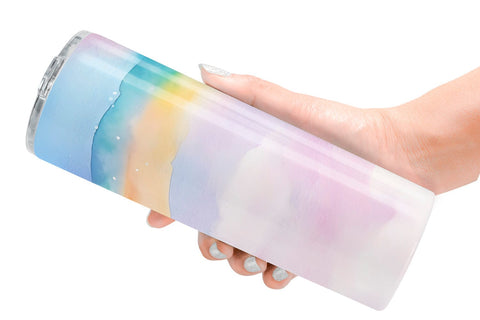 Tumbler Wrap Watercolor Rainbow Sky Sublimation artnoy 