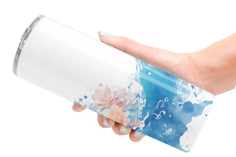 Tumbler Wrap Watercolor Splash Wave Sublimation artnoy 