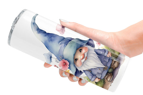 Tumbler Wrap Watercolor Spring Gnome Sublimation artnoy 