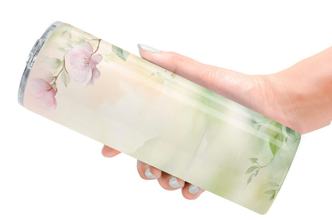 Tumbler Wrap Watercolor Spring Greenery Sublimation artnoy 