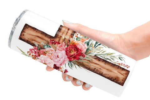 Tumbler Wrap Watercolor Wooden Cross Sublimation artnoy 
