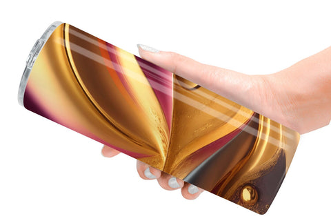 Tumbler Wrap Wave Liquid Gold Sublimation artnoy 