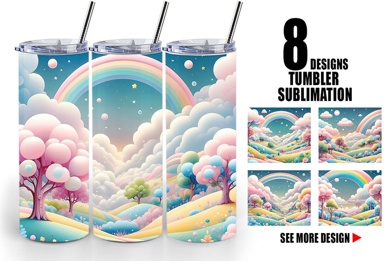 Tumbler Wrap Whimsical Wonderland Sublimation artnoy 