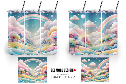 Tumbler Wrap Whimsical Wonderland Sublimation artnoy 