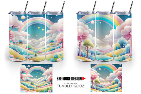 Tumbler Wrap Whimsical Wonderland Sublimation artnoy 