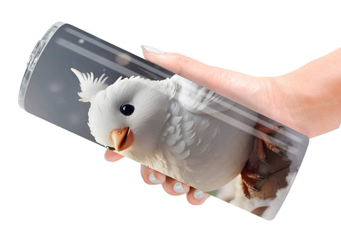 Tumbler Wrap White Bird Christmas Sublimation artnoy 