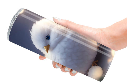 Tumbler Wrap White Bird Christmas Sublimation artnoy 