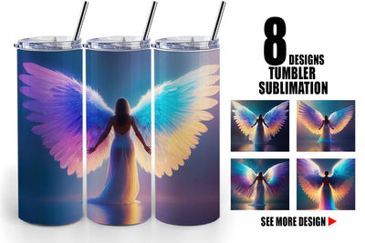 Tumbler Wrap Winged Angel Sublimation artnoy 