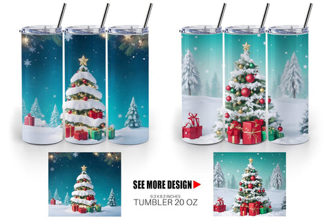 Tumbler Wrap Winter Christmas Sublimation artnoy 