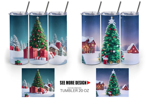 Tumbler Wrap Winter Christmas Sublimation artnoy 