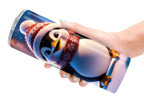 Tumbler Wrap Winter Penguin Sublimation artnoy 