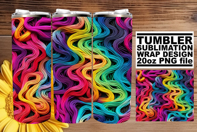 Tumbler Wrap with 3D Elegance Sublimation afrosvg 