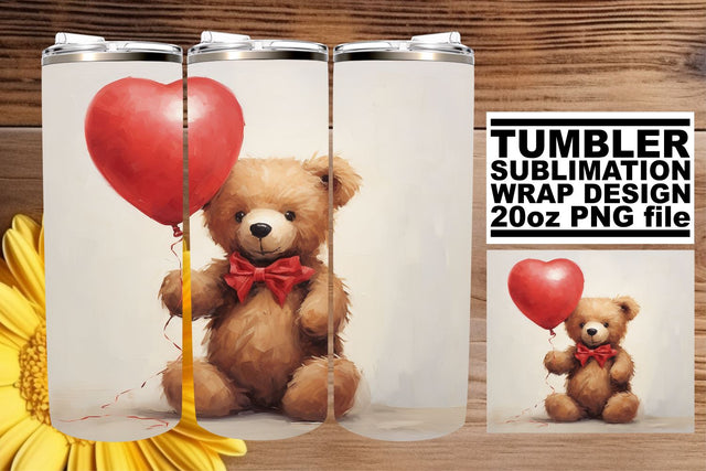Tumbler Wrap with Valentine's Animals - Sublimation Sublimation afrosvg 