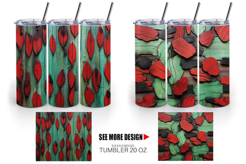 Tumbler Wrap Wood Textured Sublimation artnoy 