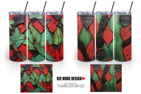 Tumbler Wrap Wood Textured Sublimation artnoy 