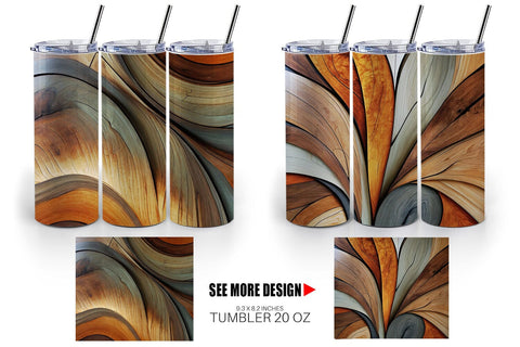 Tumbler Wrap Wood Wave Texture Sublimation artnoy 
